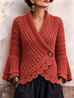 Georgie™ Open-Weave Wrap Cardigan