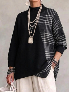 Tamsin™ Asymmetrical Mock-Neck Sweater