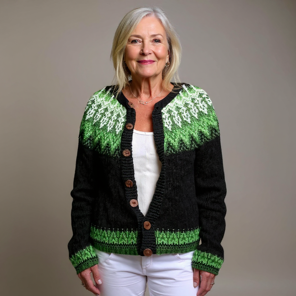 Mira™ | Fair Isle Knit Cardigan