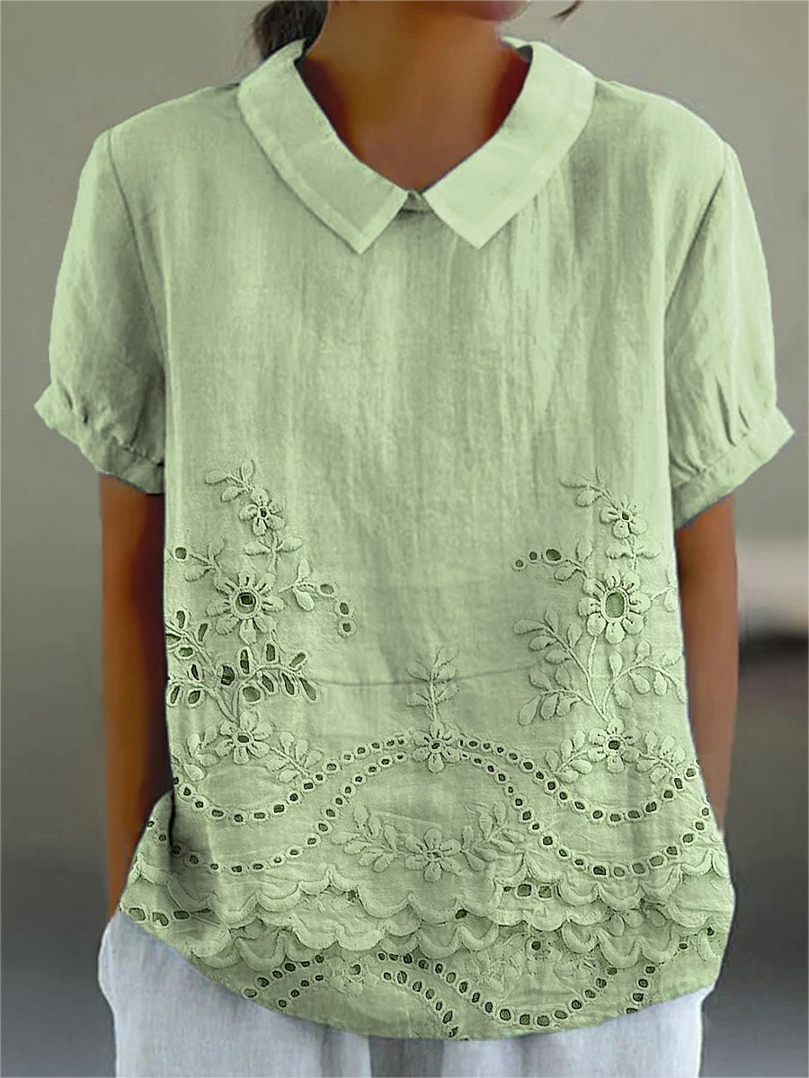 Mabelle™ | Floral Embroidered Shirt