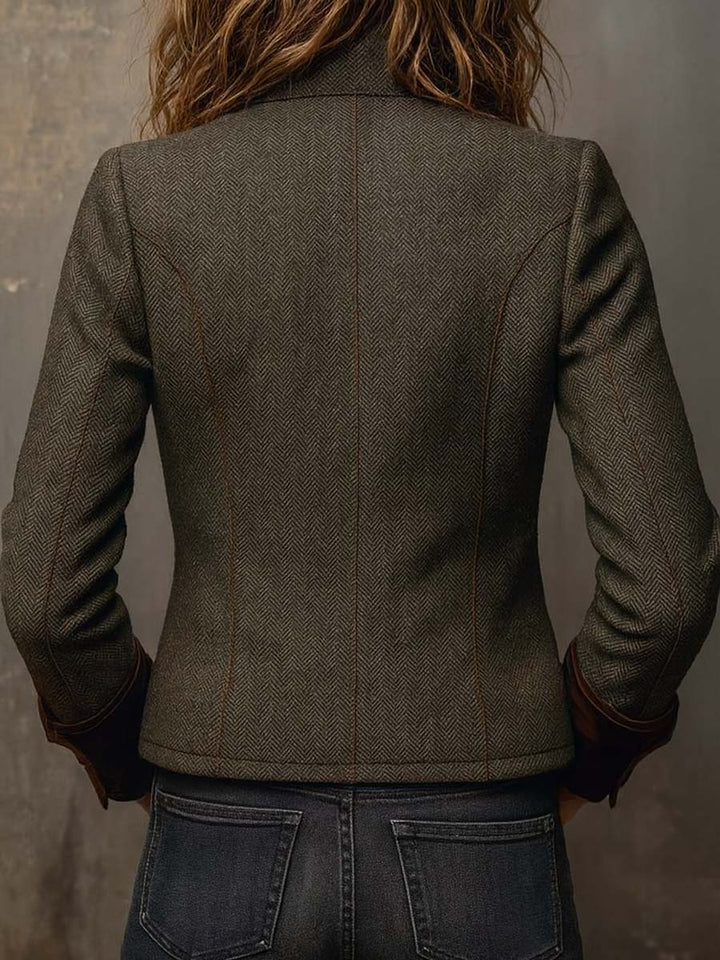 Belle™ Elegant Vintage Houndstooth Blazer