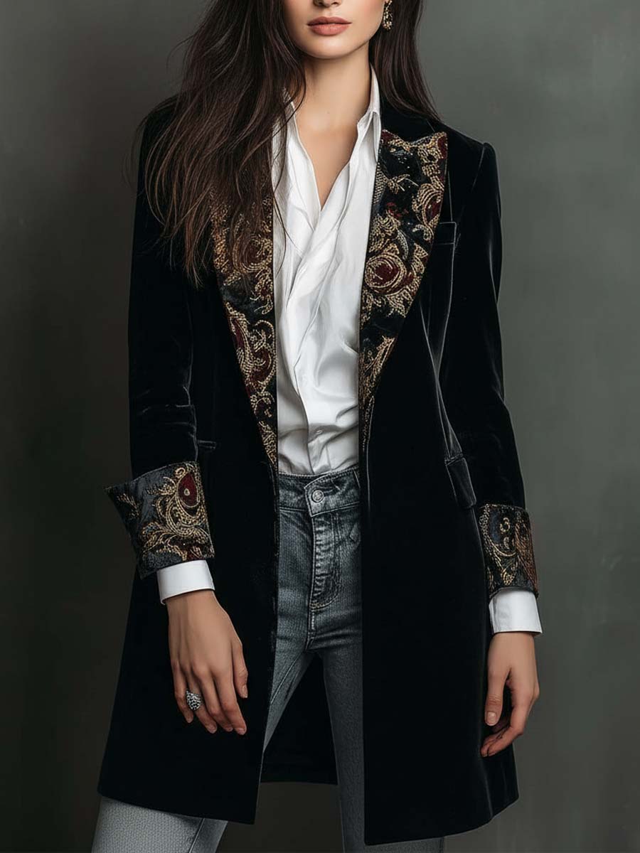 Camille™ Elegant Fitted Long Blazer