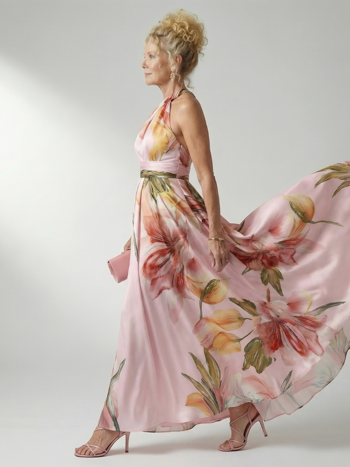 Amiel™ | Light Floral Maxi Dress