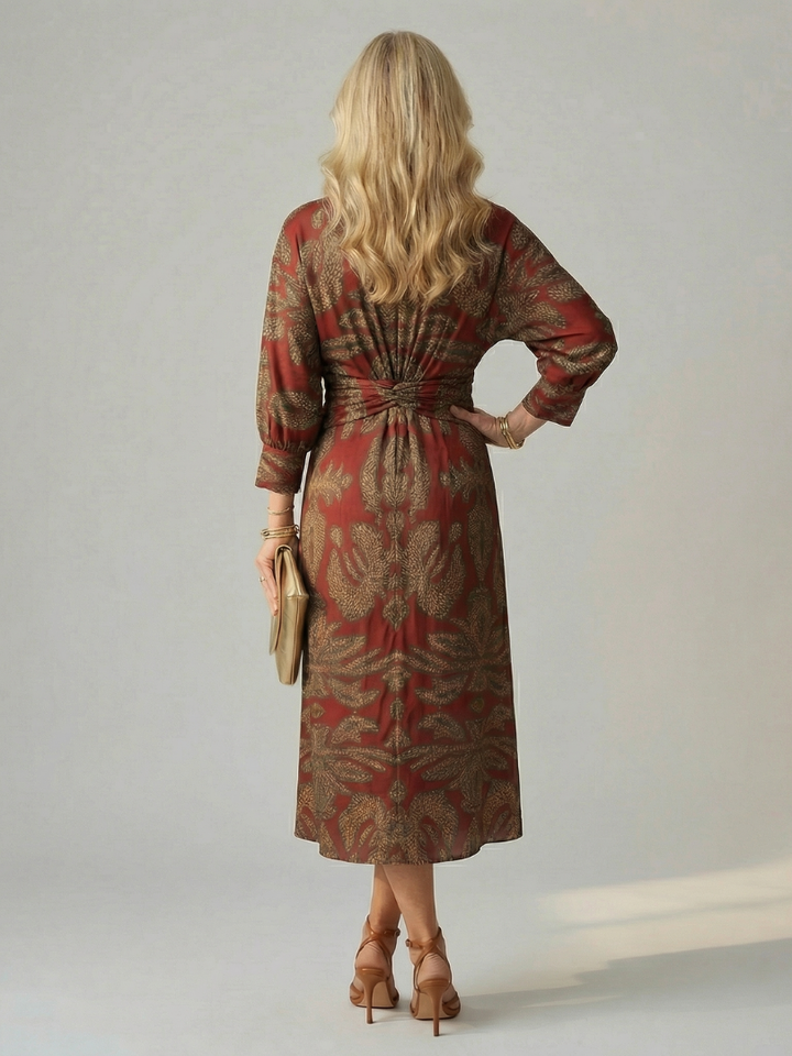 Lune™ | Natural Wrap Midi Dress