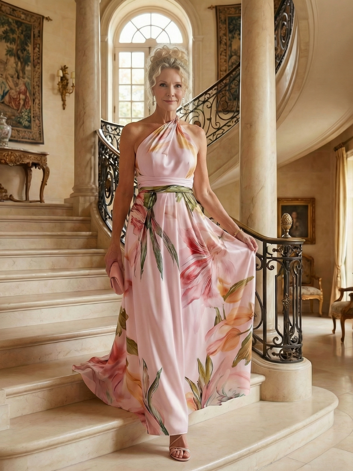 Amiel™ | Light Floral Maxi Dress