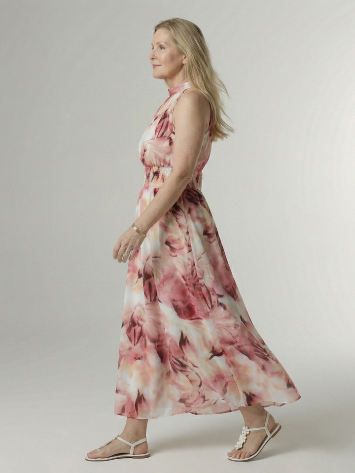 Sylin™ | Gathered Halter Midi Dress