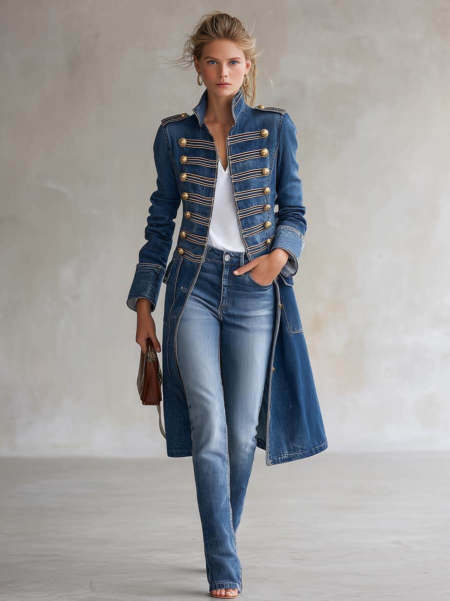 Colette™ Military Denim Coat