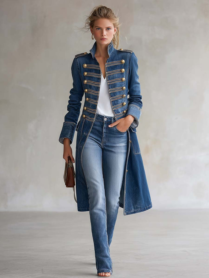 Colette™ Military Denim Coat