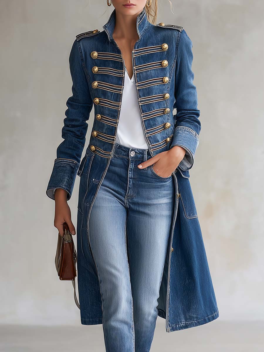Colette™ Military Denim Coat