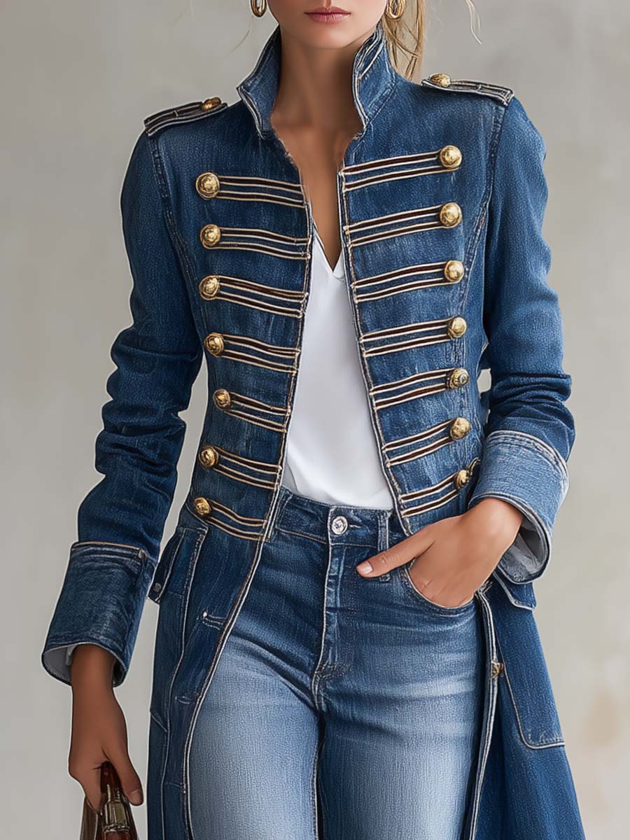 Colette™ Military Denim Coat