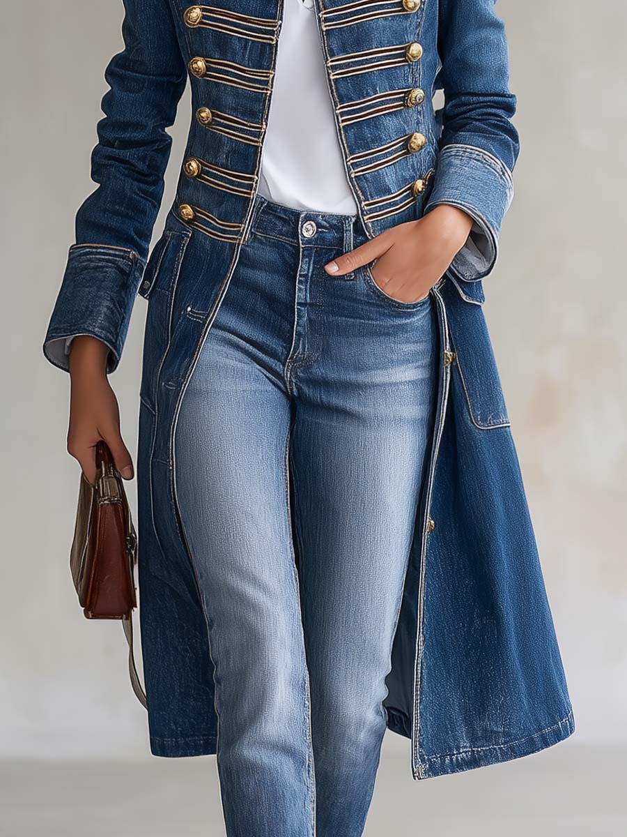 Colette™ Military Denim Coat
