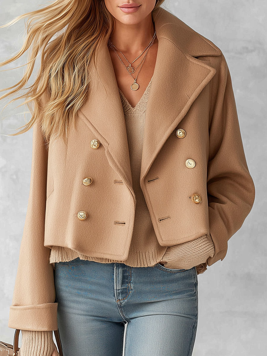 Adeline™ Double-Breasted Cropped Coat