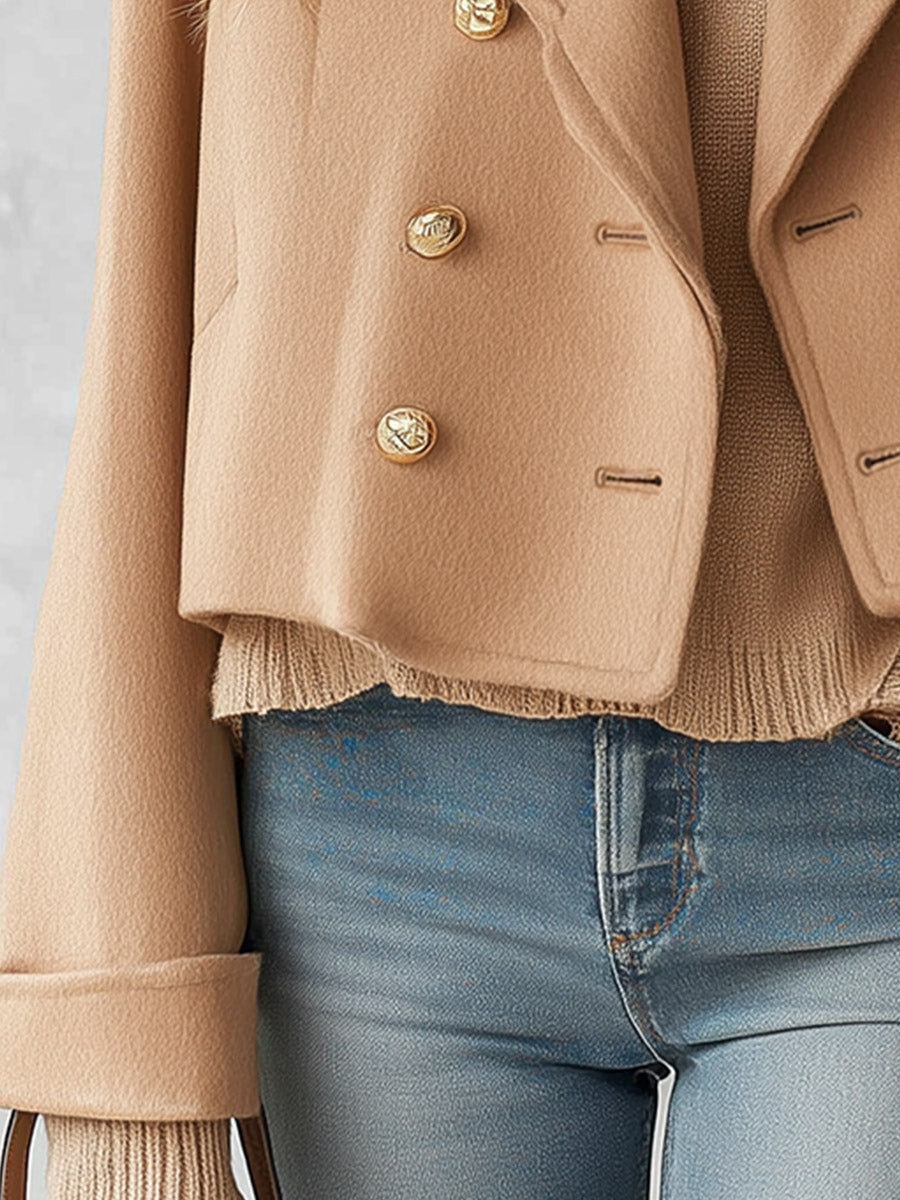 Adeline™ Double-Breasted Cropped Coat