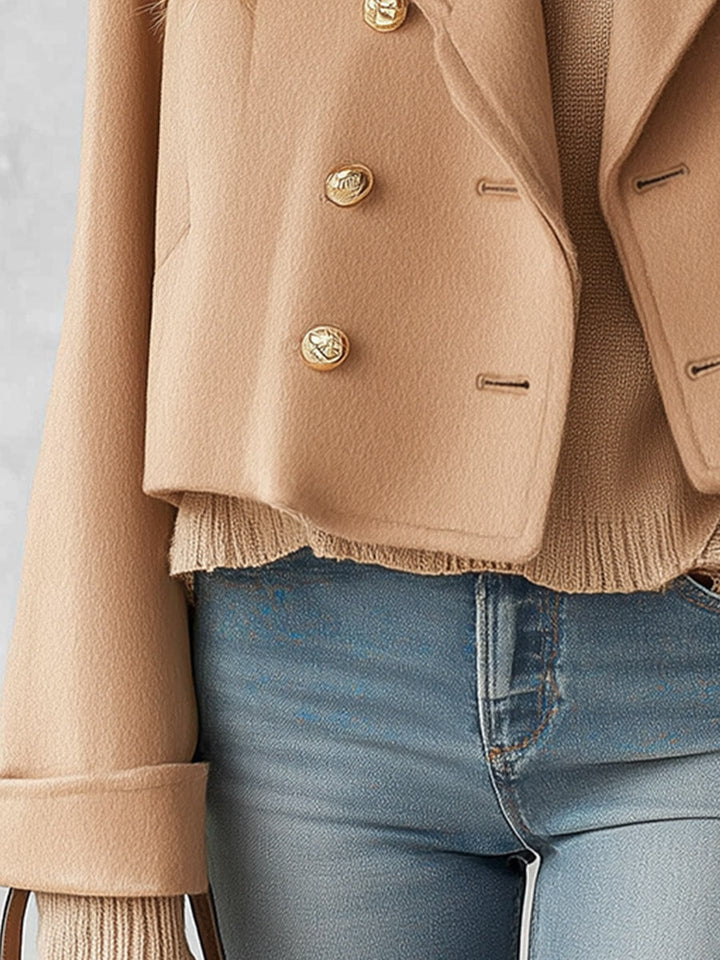 Adeline™ Double-Breasted Cropped Coat