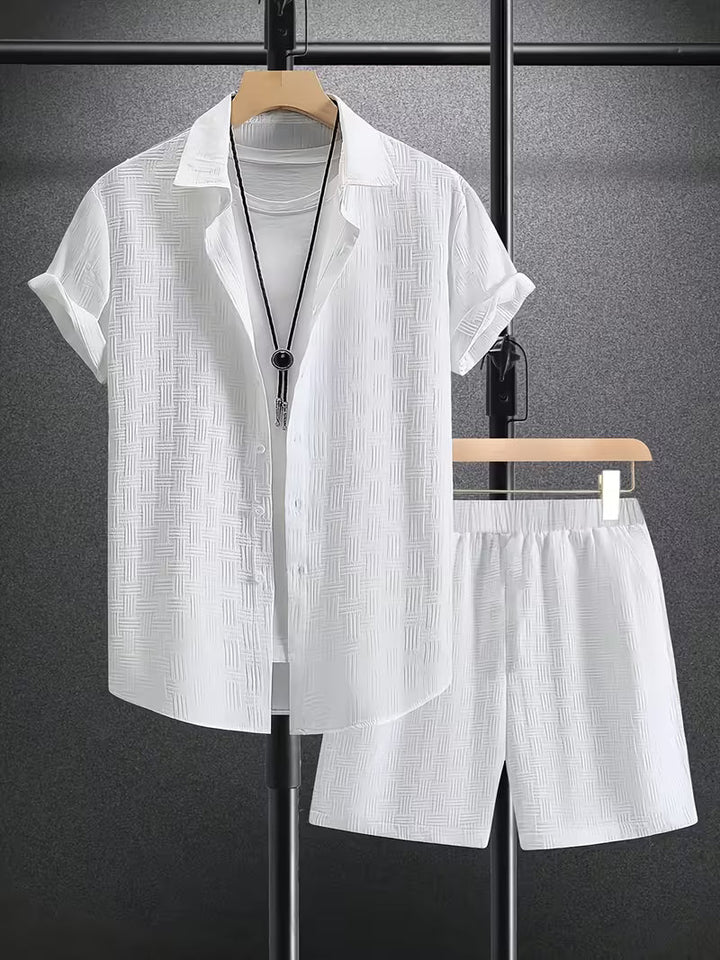 Cedra™ | Classic Button Shirt and Shorts Summer Set