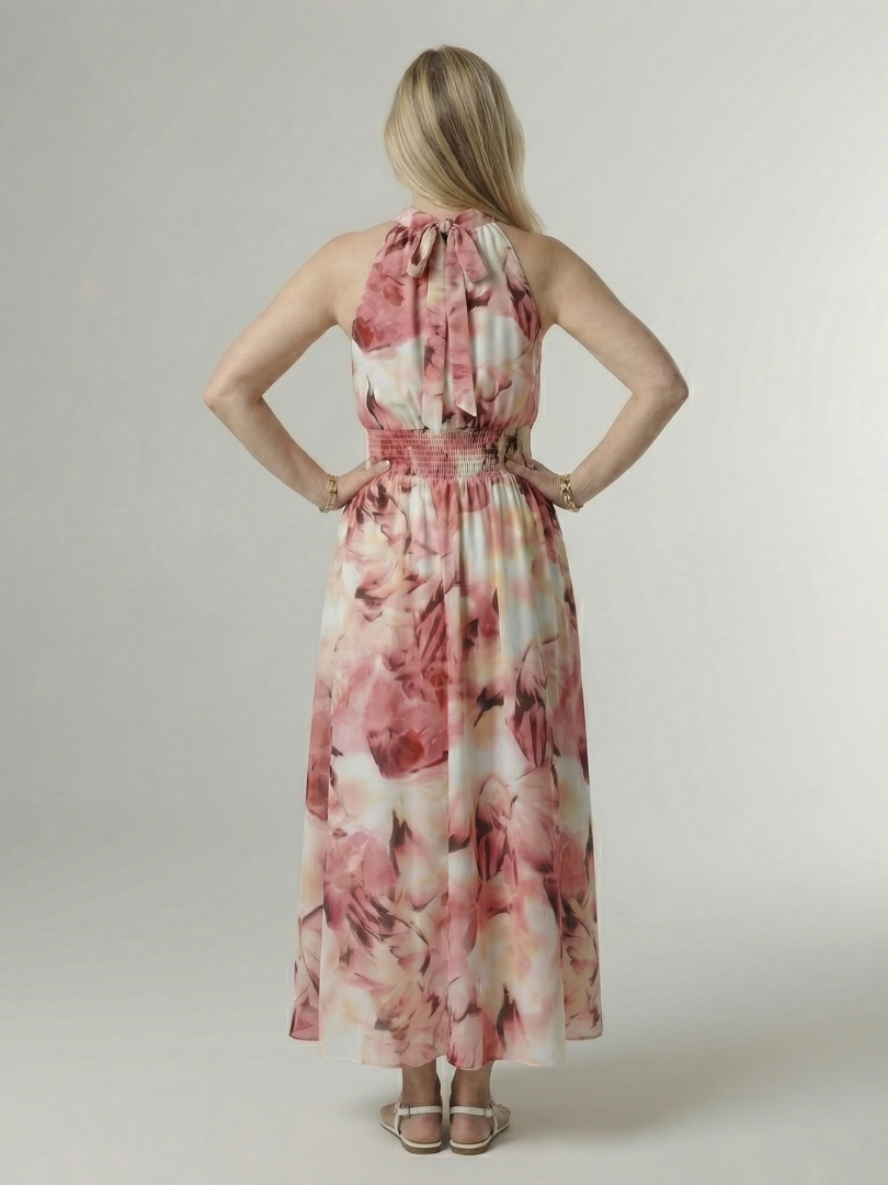 Sylin™ | Gathered Halter Midi Dress