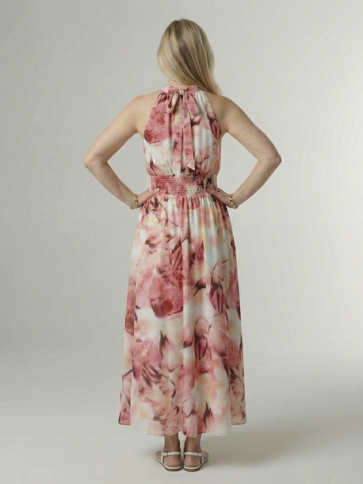 Sylin™ | Gathered Halter Midi Dress