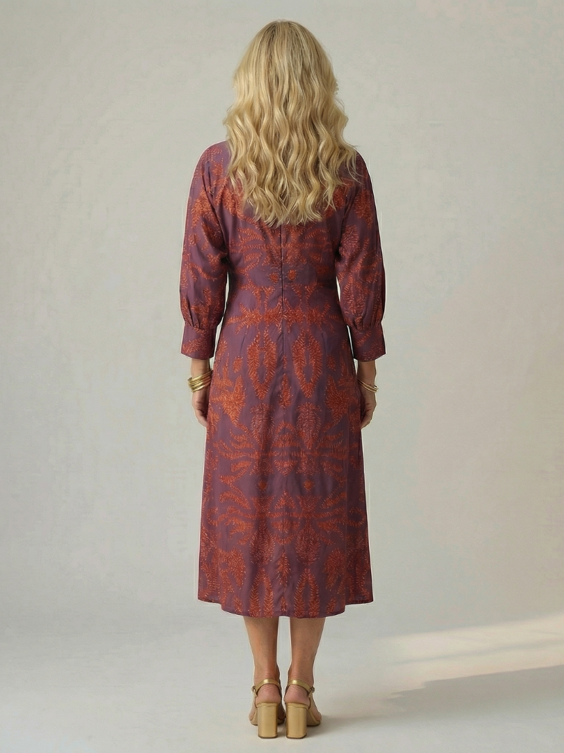Lune™ | Natural Wrap Midi Dress