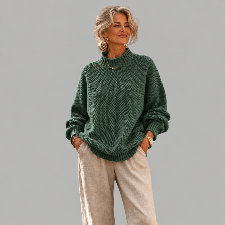 Marcie™ Relaxed Mock Neck Sweater