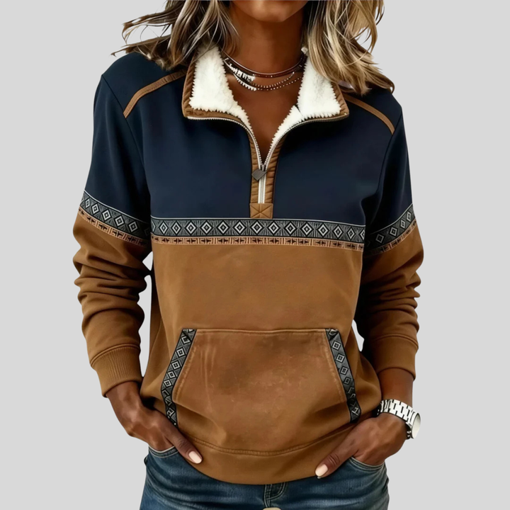Esme™ | Sherpa Collar Half-Zip Pullover