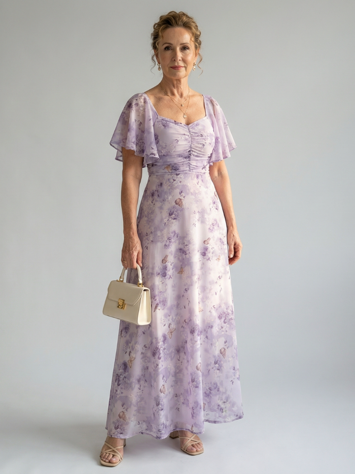 Vaelis™ | Flutter Sleeve Midi Dress