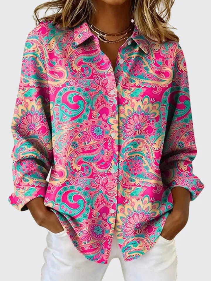 Joanna™ Paisley Button-Up Blouse