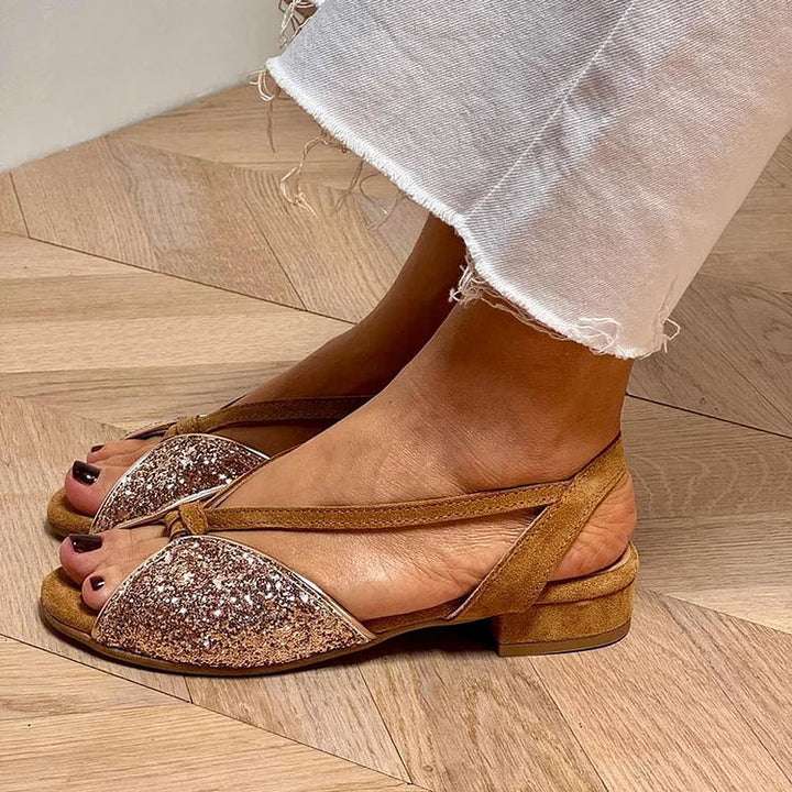 Nanette™ | Glitter Flat Sandals