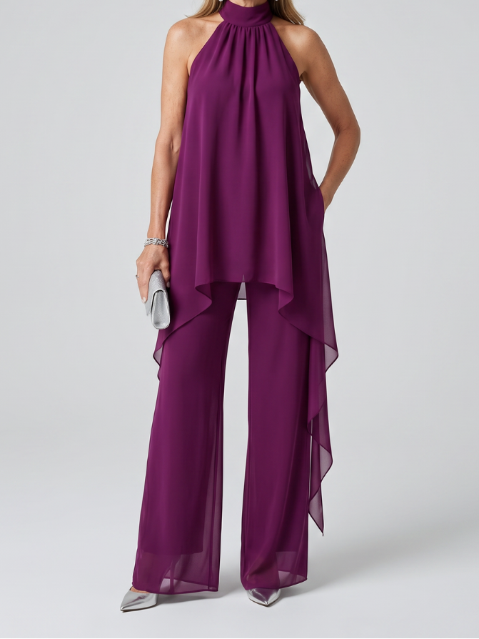 Bearim™ | Halter Neck Asymmetric Tunic Set
