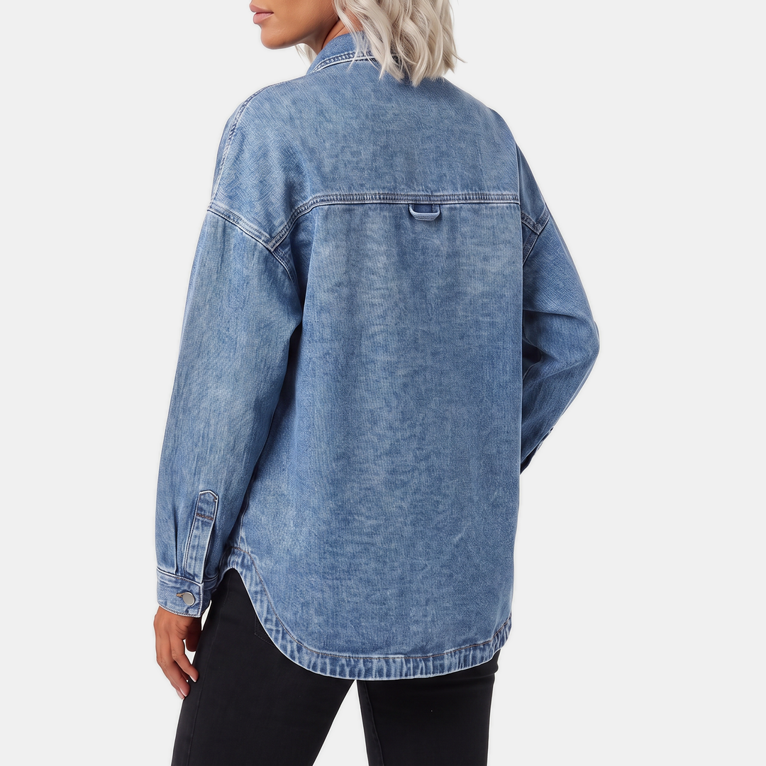 Oversized Washed Denim Jacket