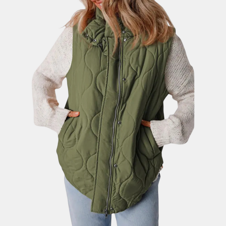 Quilted Zip-Up Puffer Vest