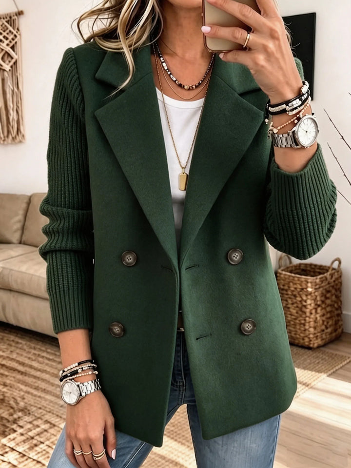 Kiah™ Elegant Cozy Knit Sleeve Blazer