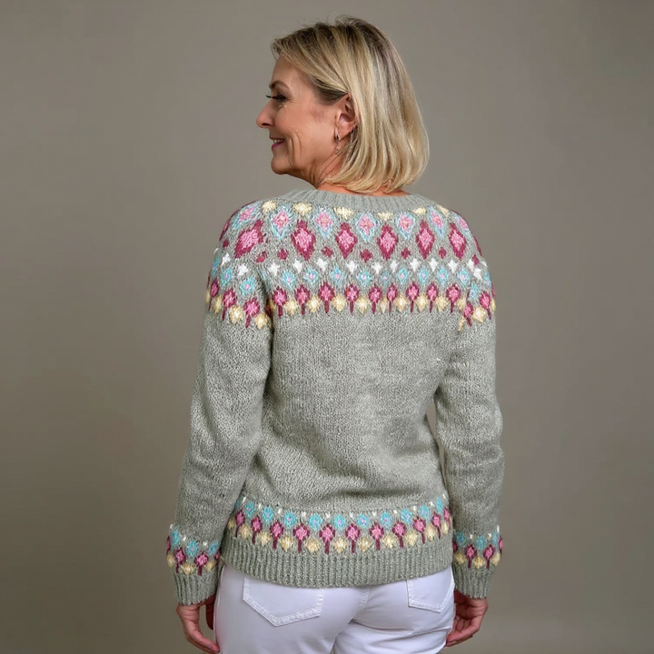 Selin™ | Fair Isle Knit Cardigan