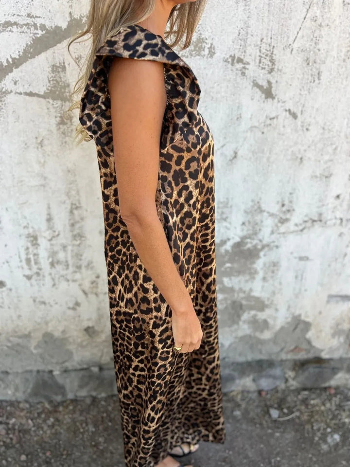 Full Size V-Neck Cap Sleeve Wide Leg Jumpsuit Plus Size