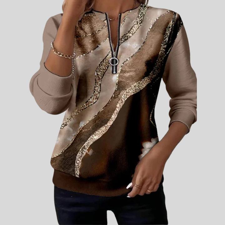 Verona™ | Artful Zip-Neck Sweatshirt