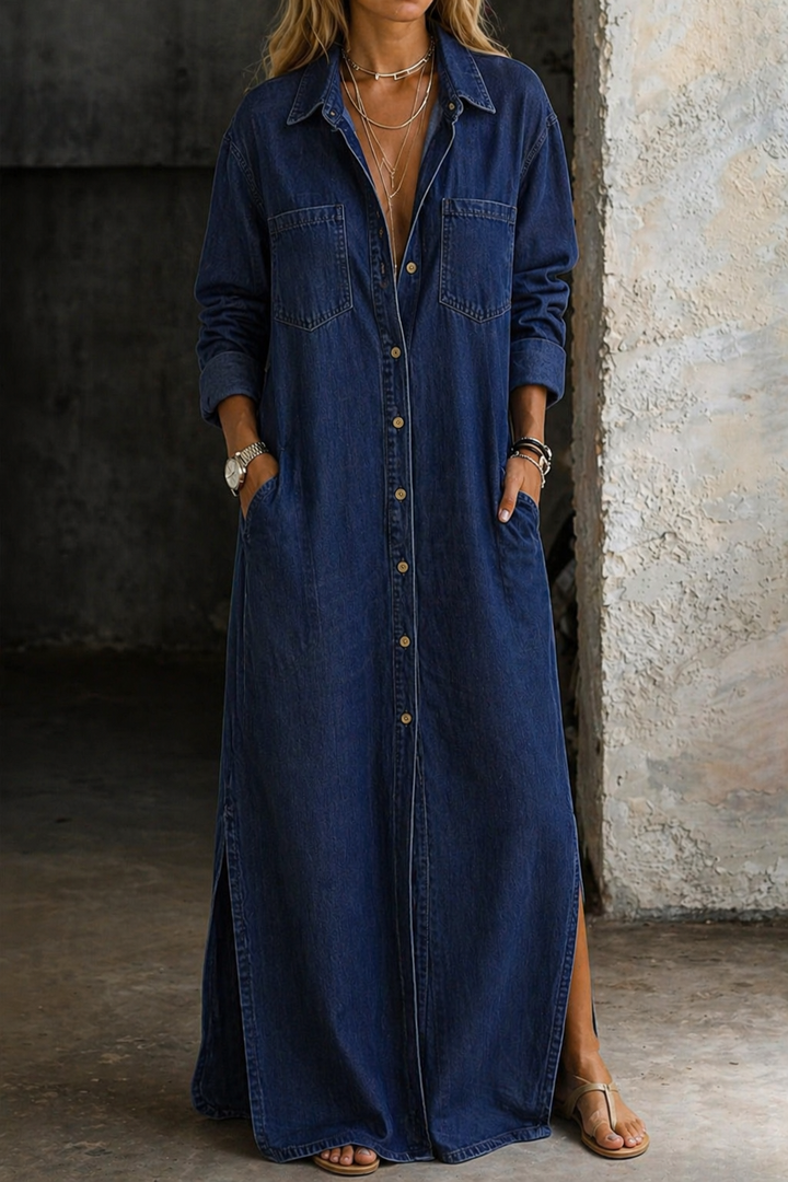Everly™ Denim Button-Down Dress