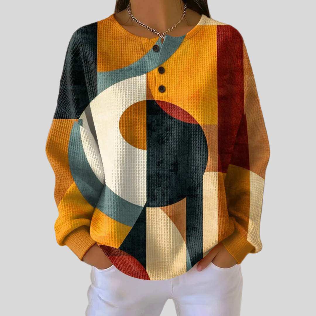 Marla™ | Geometric Print Sweatshirt