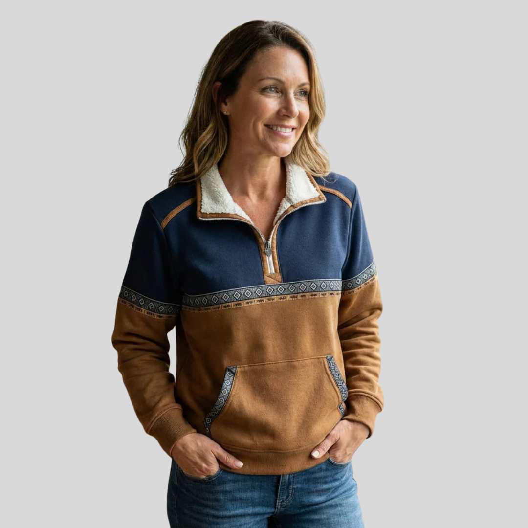 Esme™ | Sherpa Collar Half-Zip Pullover
