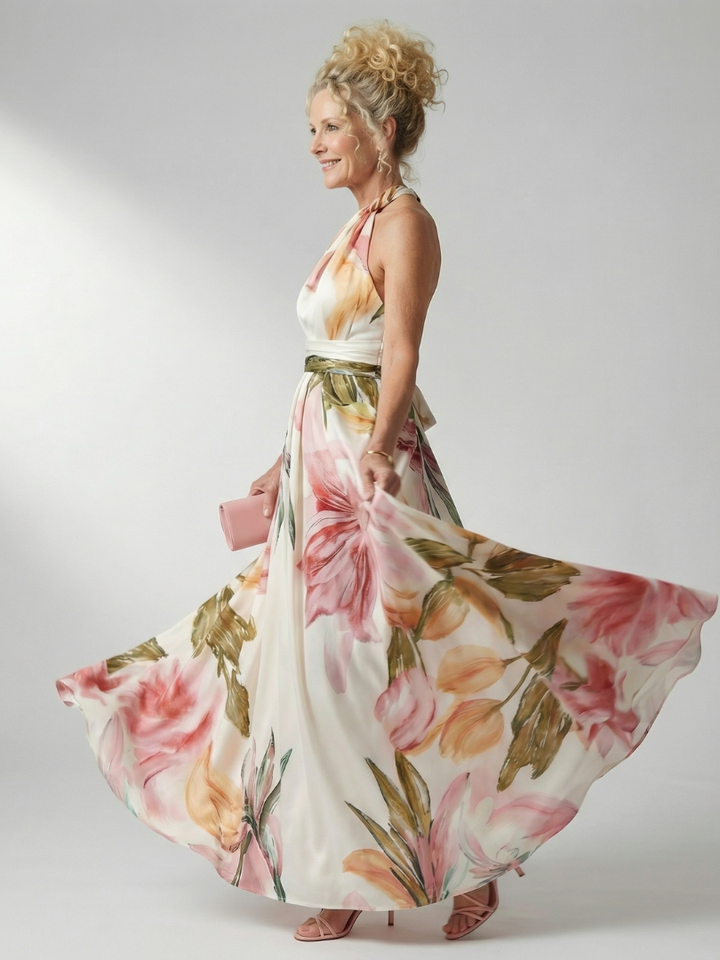 Amiel™ | Light Floral Maxi Dress