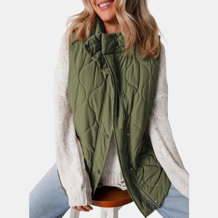 Quilted Zip-Up Puffer Vest