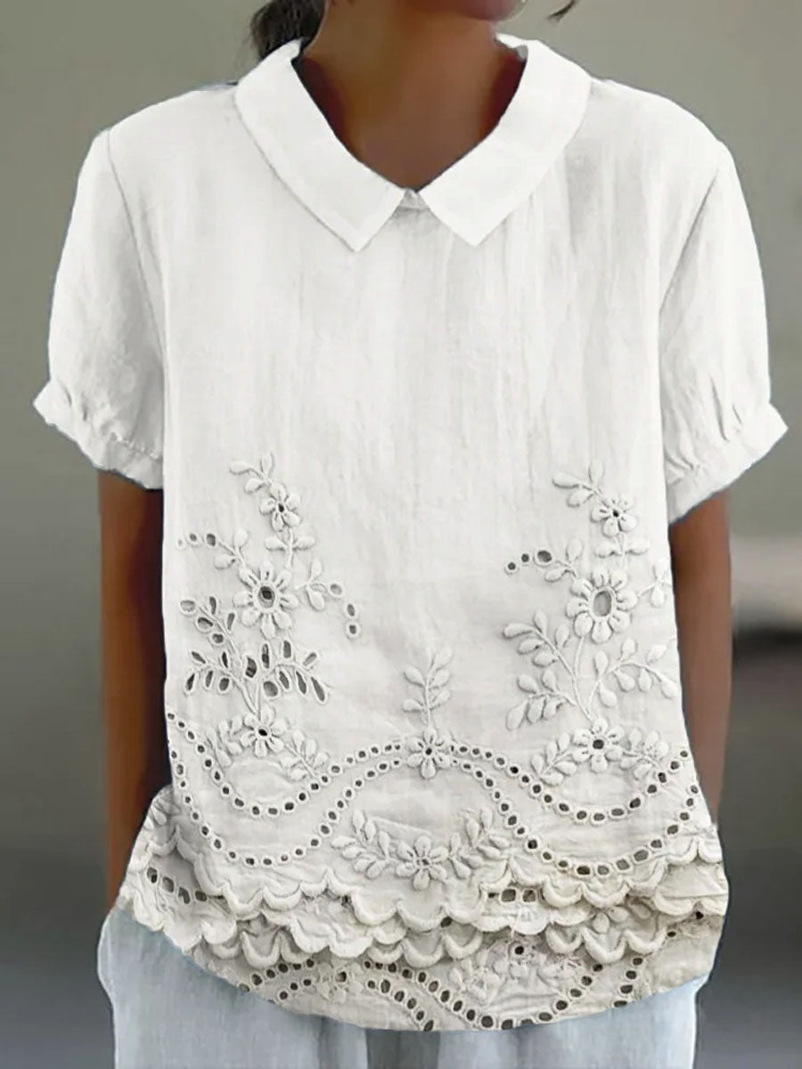 Mabelle™ | Floral Embroidered Shirt