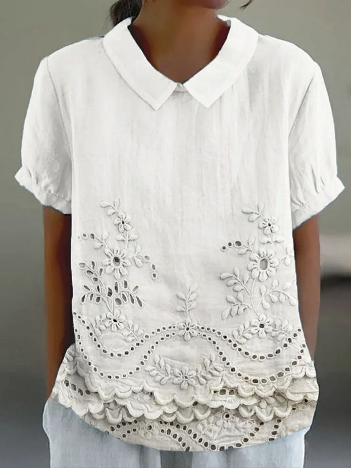 Mabelle™ | Floral Embroidered Shirt