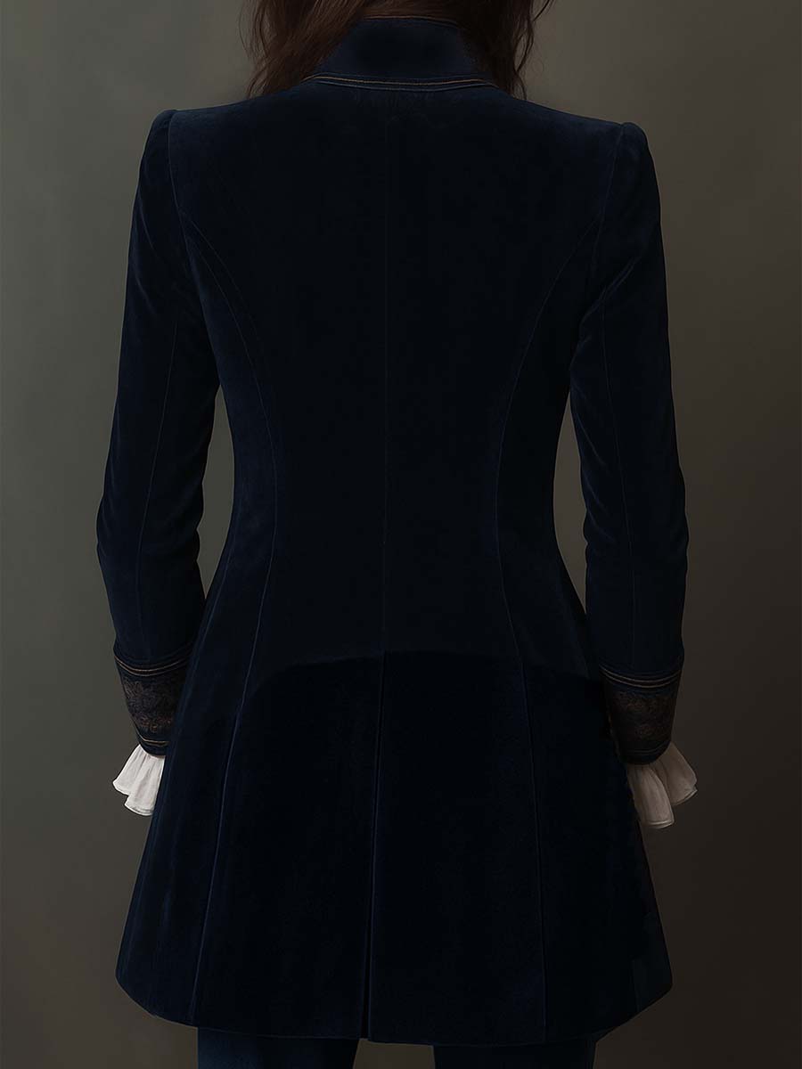 Chantelle™ Elegant Embroidered Long Blazer
