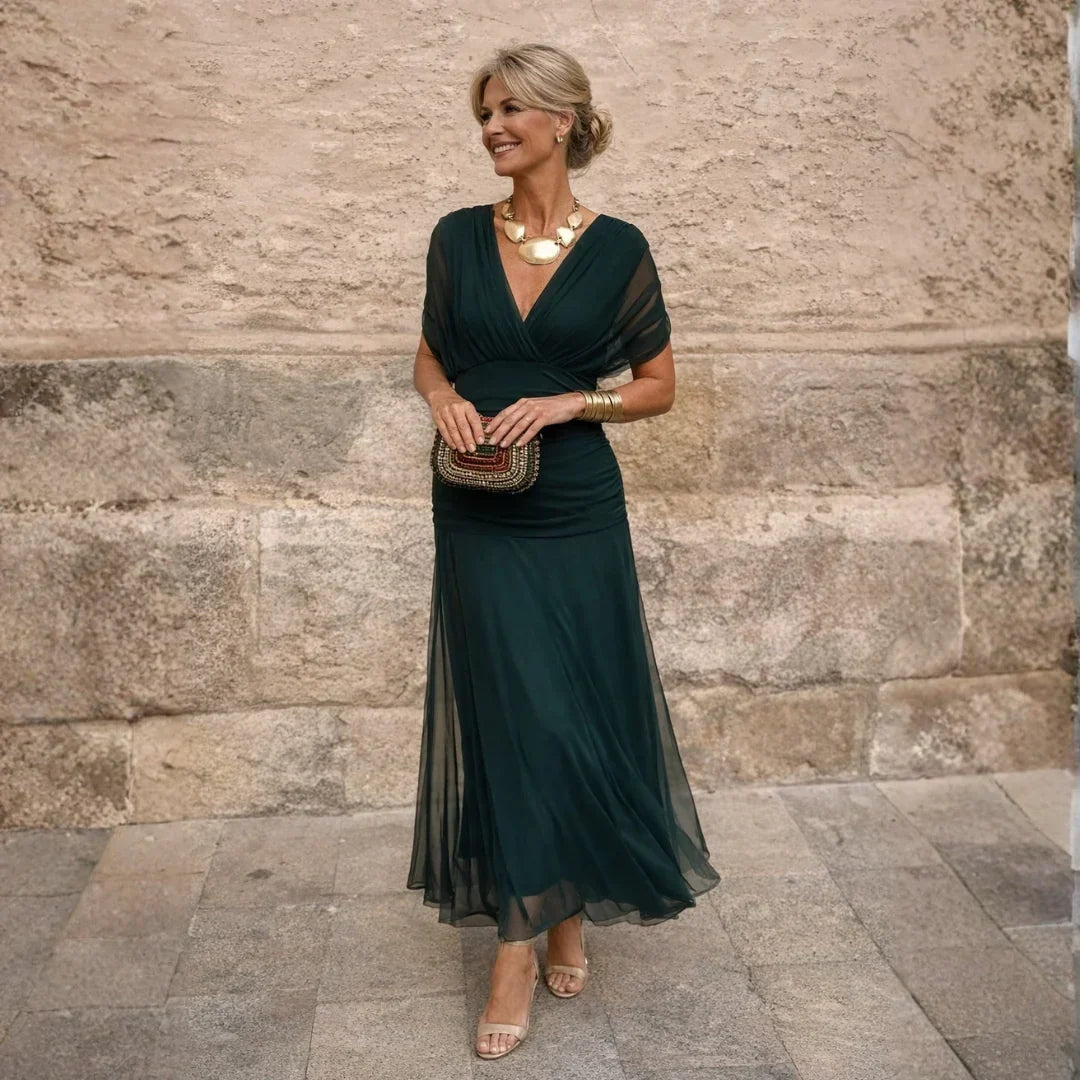 Eliza™ Elegant Pleated Maxi Dress