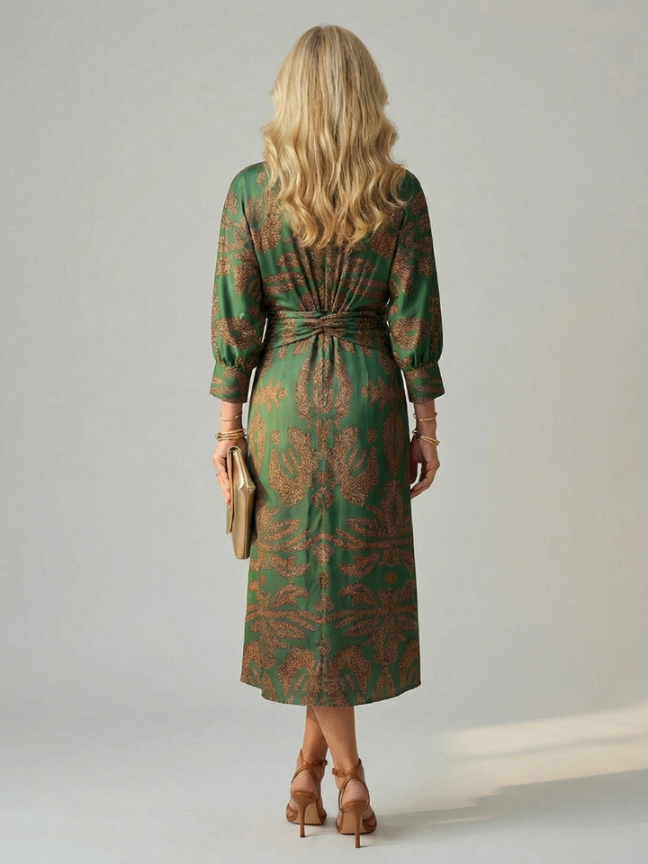 Lune™ | Natural Wrap Midi Dress