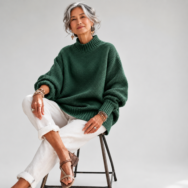 Marcie™ Relaxed Mock Neck Sweater