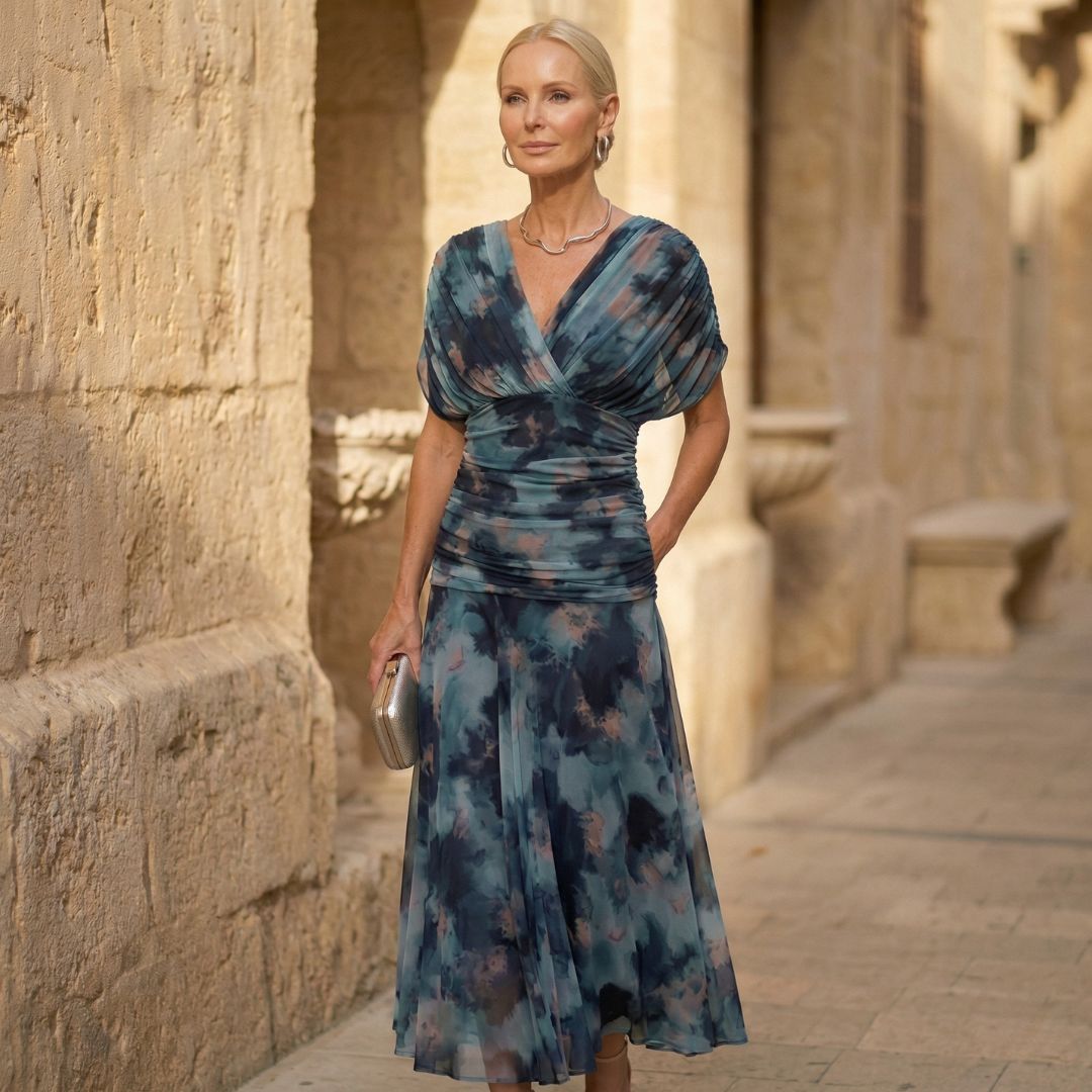 Clarissa™ | Elegant Blue Dress