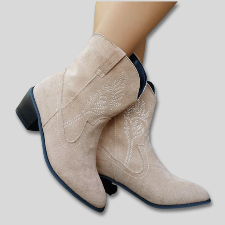 Zephyra™ | Embroidered Classic Cowboy Boots