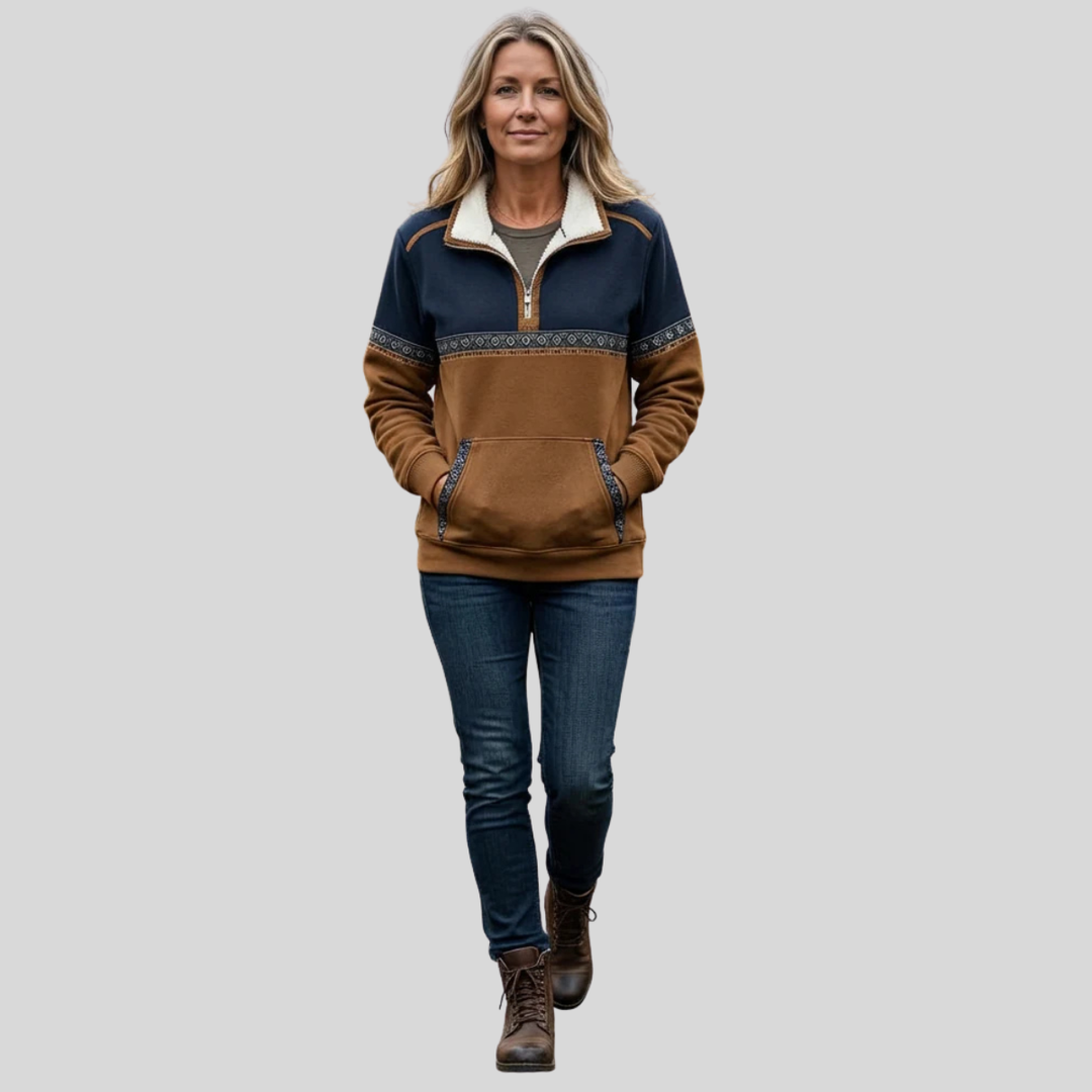 Esme™ | Sherpa Collar Half-Zip Pullover