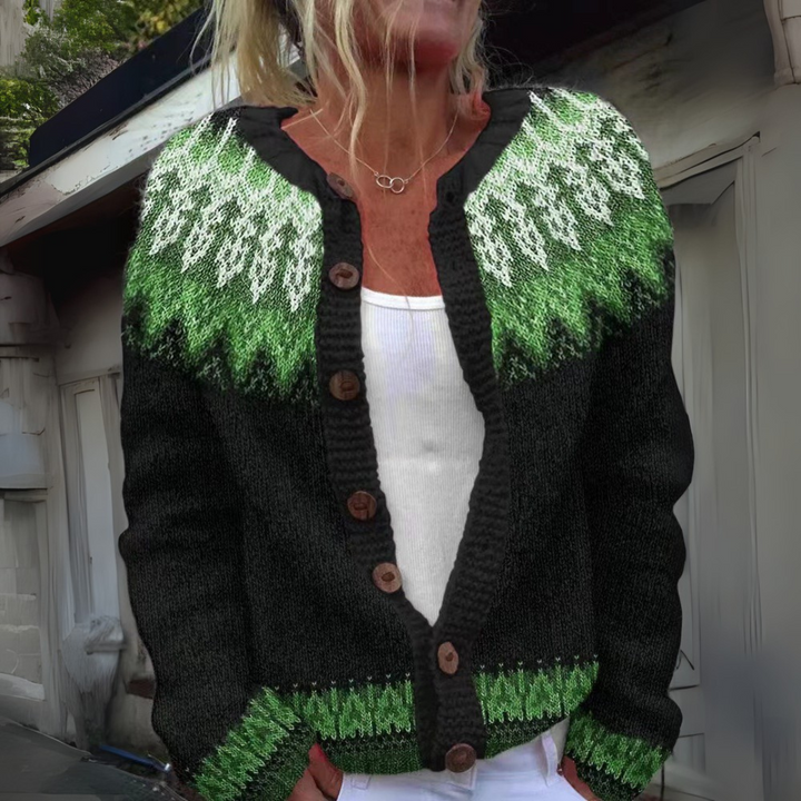 Mira™ | Fair Isle Knit Cardigan