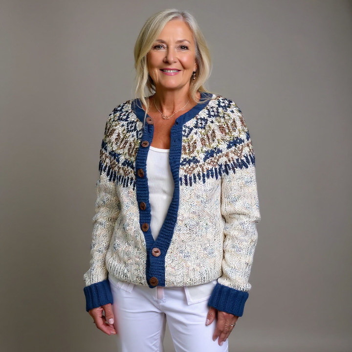 Cherie™ | Fair Isle Knit Cardigan